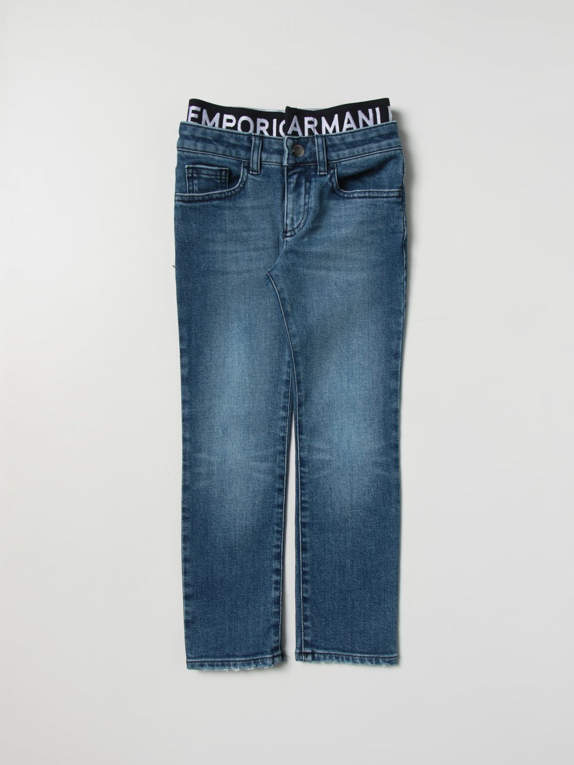 EMPORIO ARMANI KIDS: jeans for boys Denim | Emporio Armani Kids jeans 3R4J174D3UZ online on GIGLIO.COM