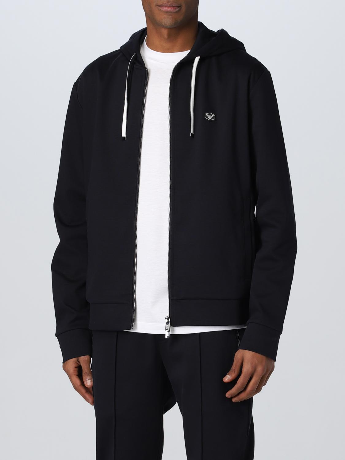 Felpa Emporio Armani: Felpa Emporio Armani in misto cotone stretch blue 4