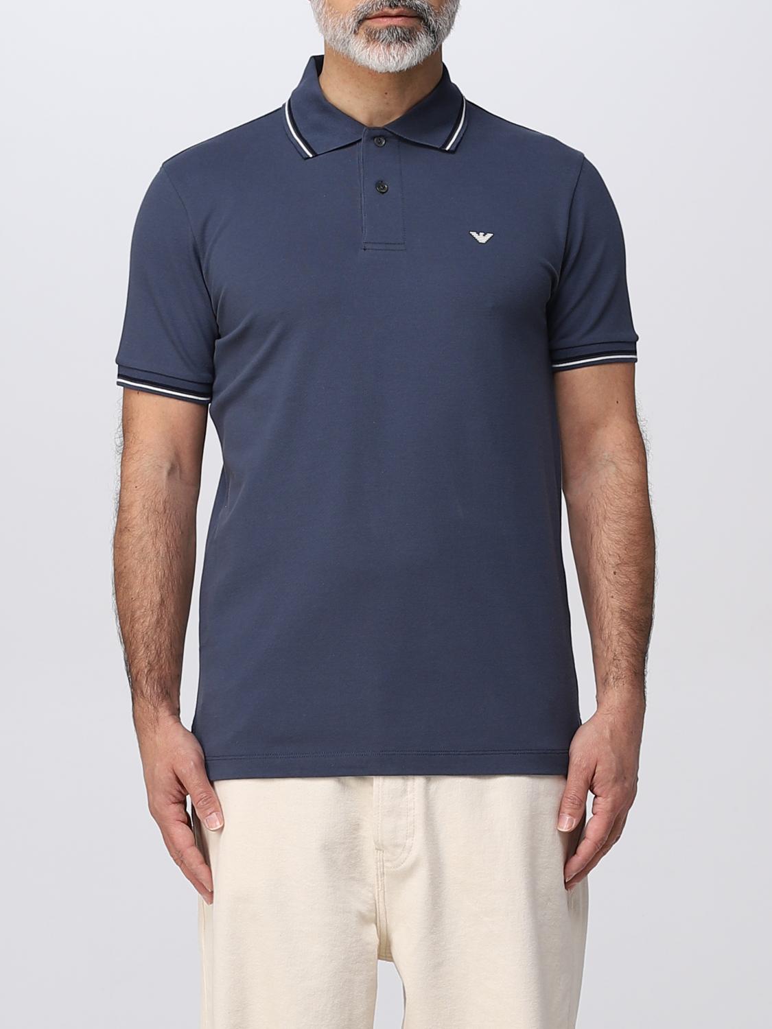 navy armani polo