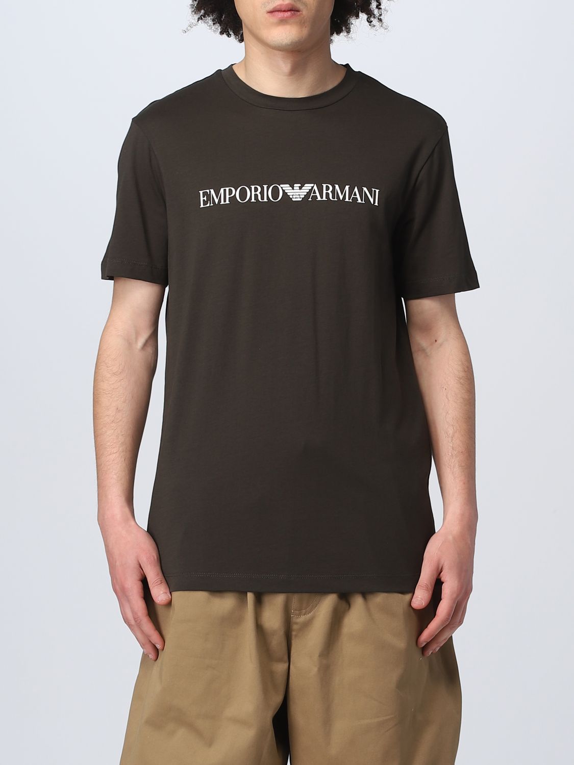 EMPORIO ARMANI: t-shirt for man - Green | Emporio Armani t-shirt  8N1TN51JPZZ online on 