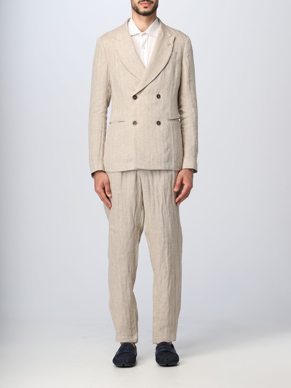 EMPORIO ARMANI: suit for man - Beige | Emporio Armani suit D41V46D1515 ...