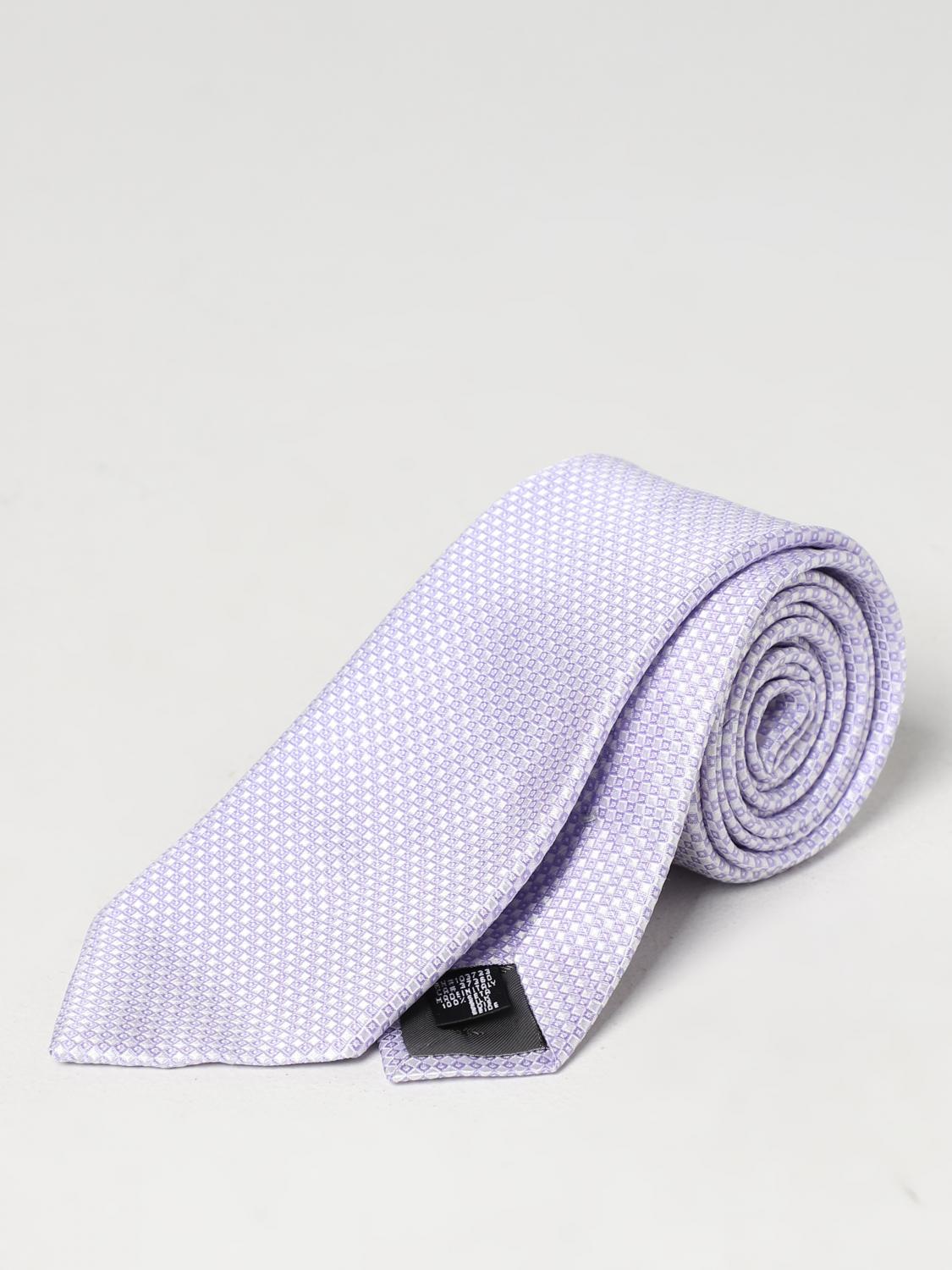 EMPORIO ARMANI: tie for man - Lilac | Emporio Armani tie 3402753R635 online  on 