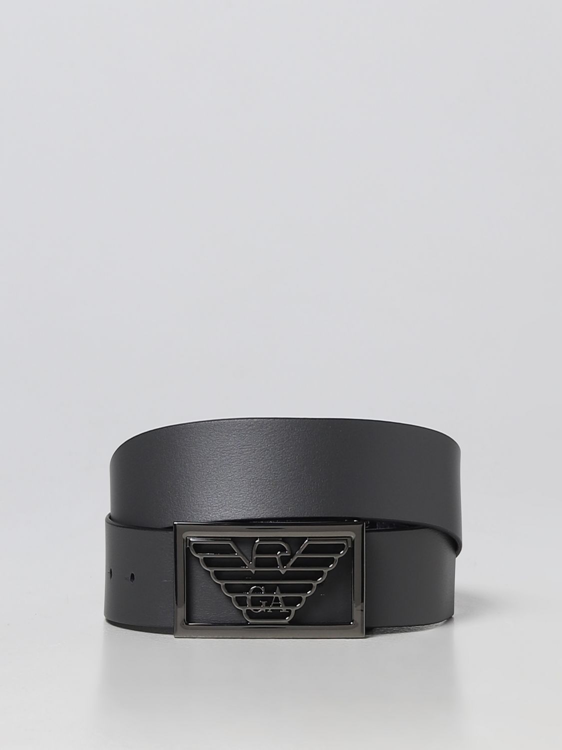 EMPORIO ARMANI: leather belt - Black | Emporio Armani belt Y4S507Y134J online on GIGLIO.COM