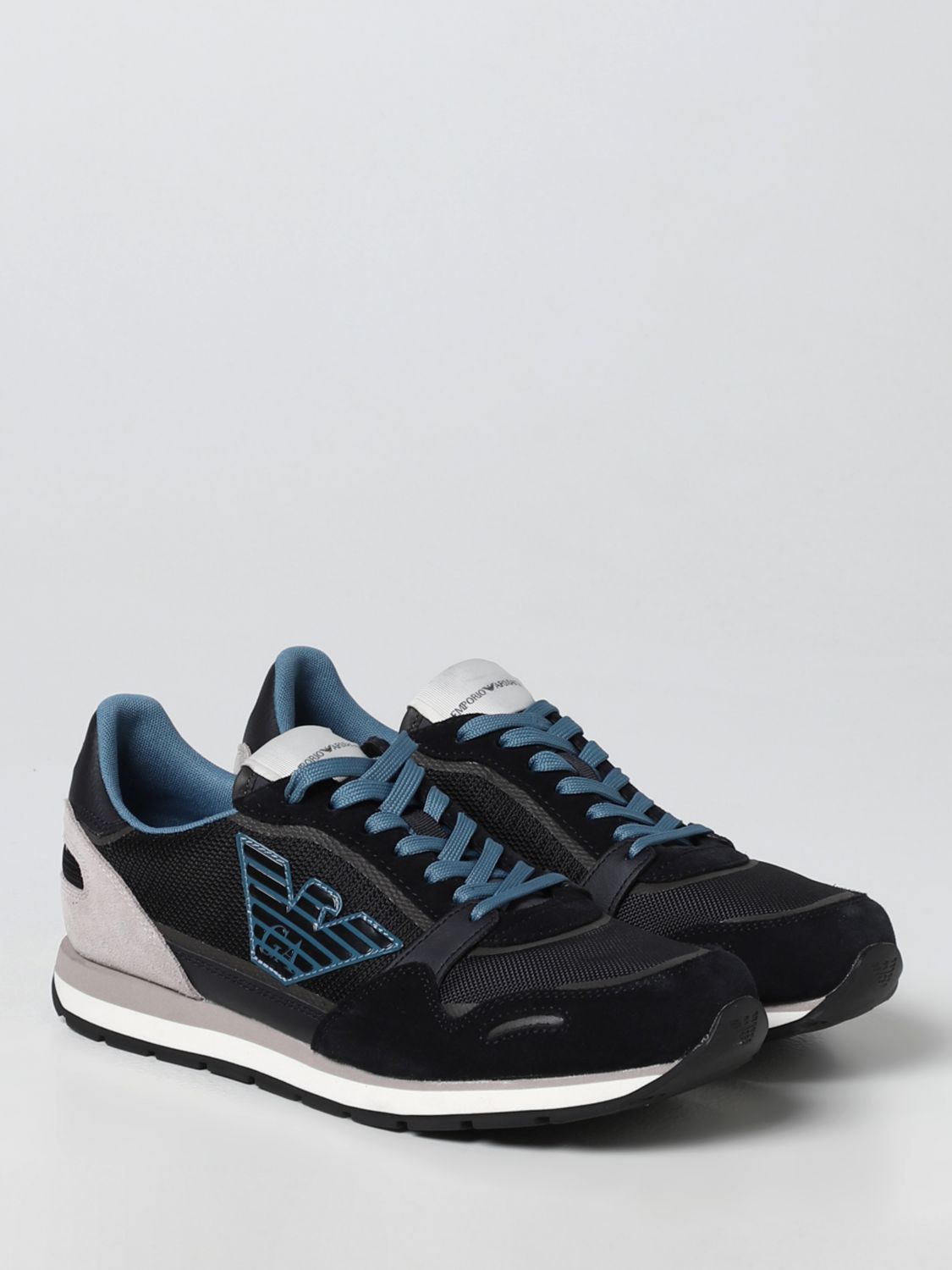 EMPORIO ARMANI: sneakers for man - Blue | Emporio Armani sneakers  X4X537XN730 online on 