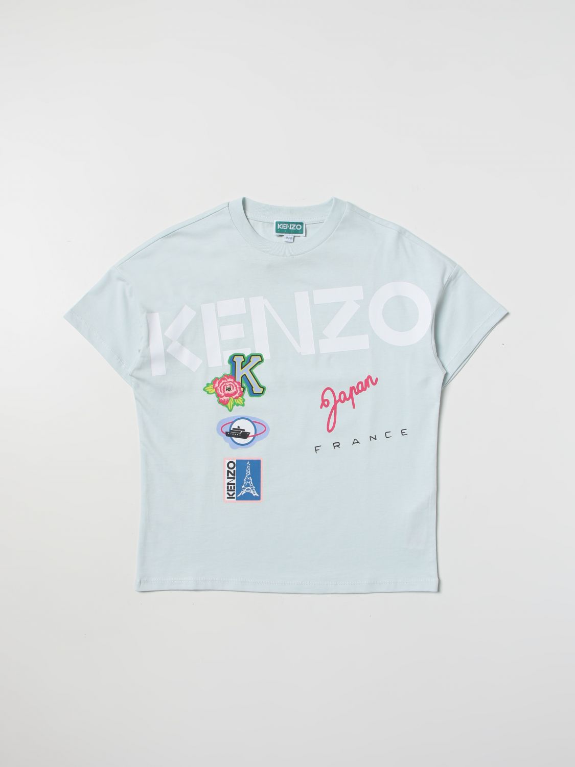 Kenzo T-shirt  Junior Kids In Gnawed Blue