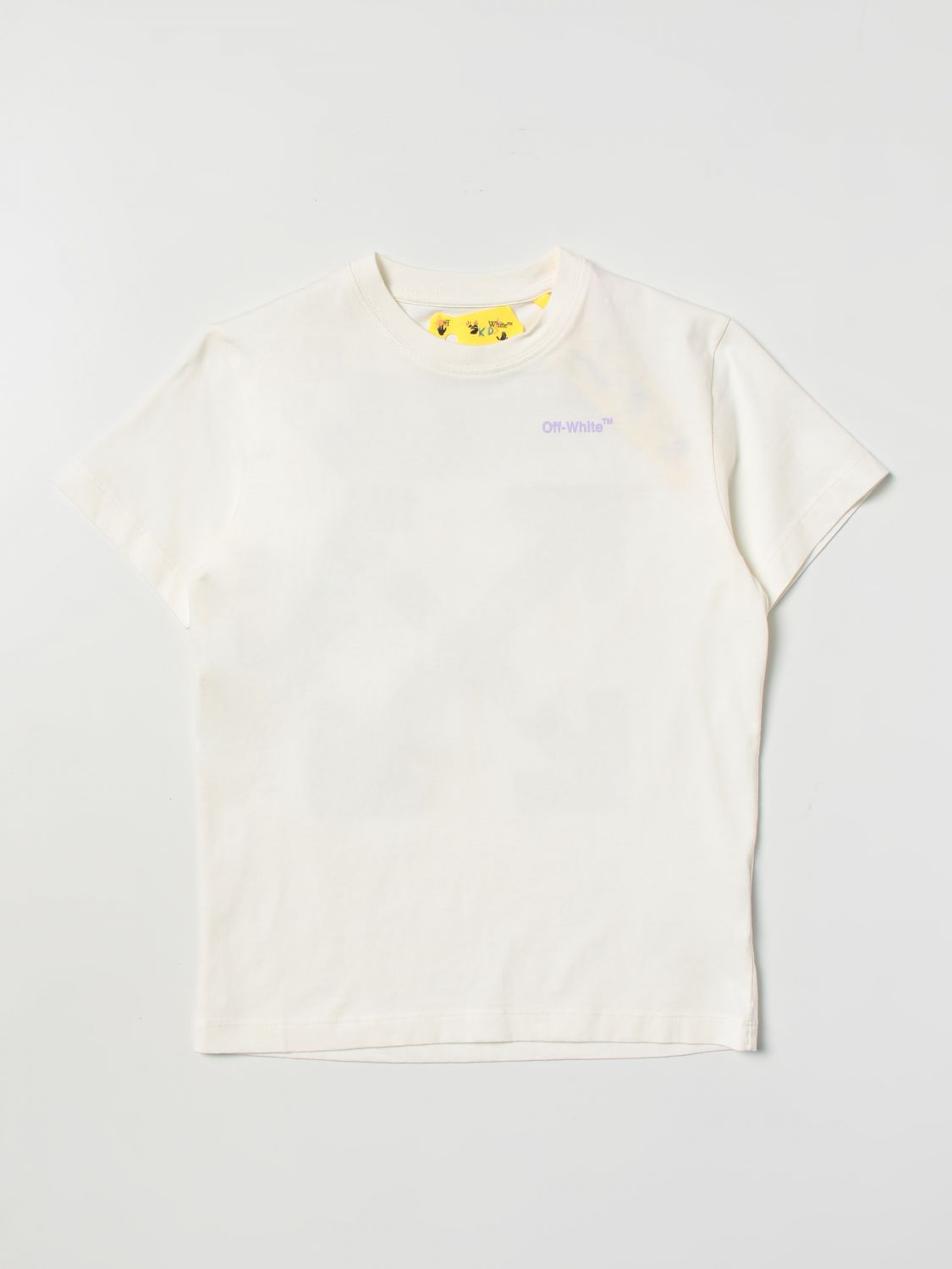 Off-white Kids' Logo-print Short-sleeve T-shirt In White