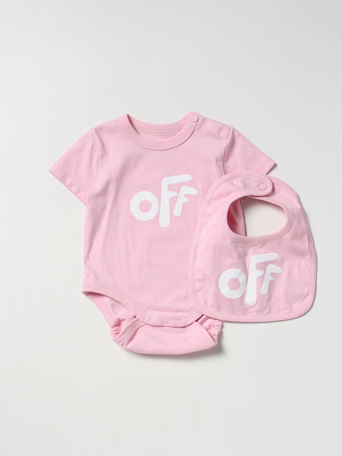 Off-white Babies' Jumpsuit  Kids Color Pink