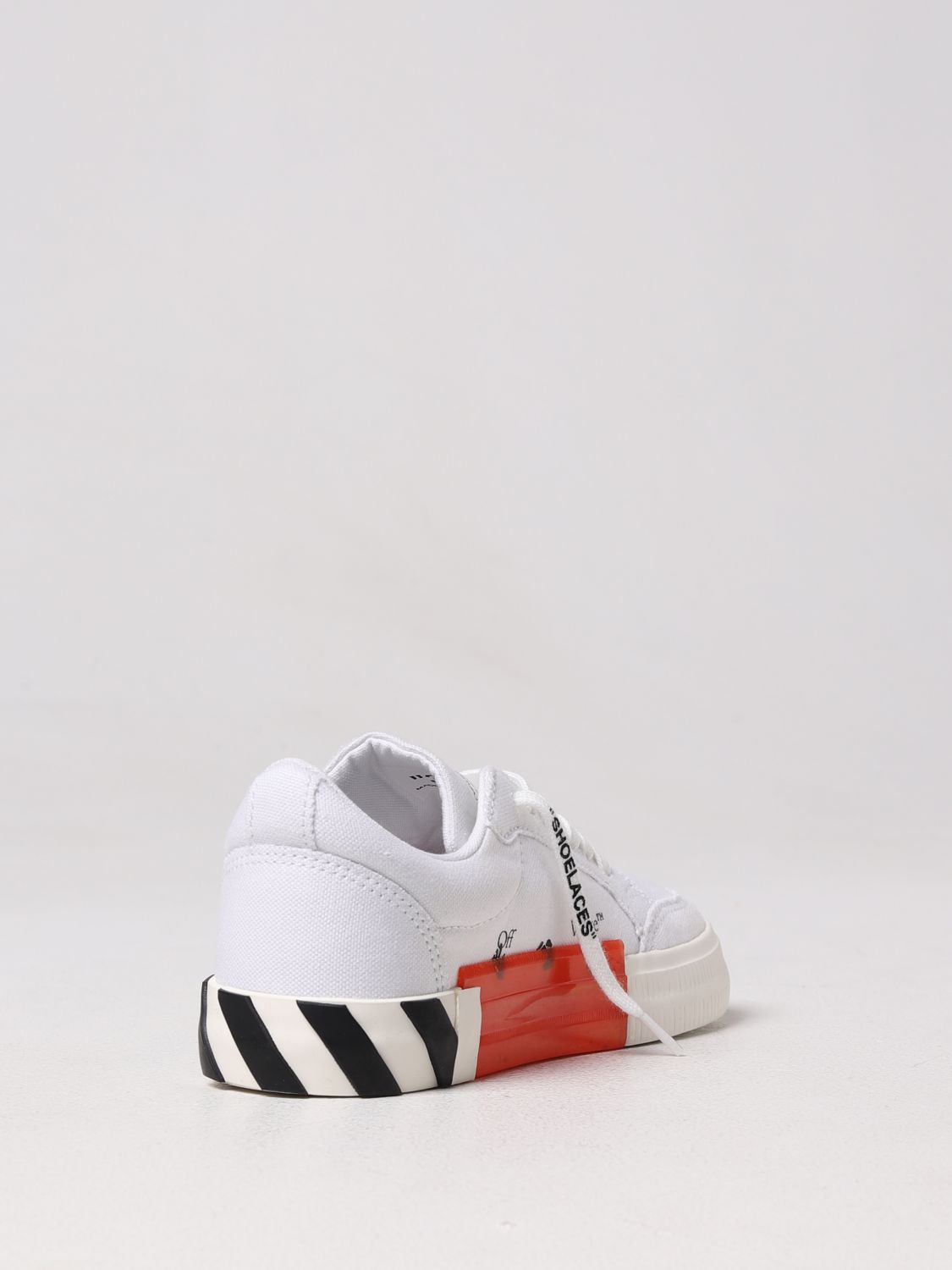 Scarpe Off-White: Sneakers Vulcanized Off-White in canvas bianco 3