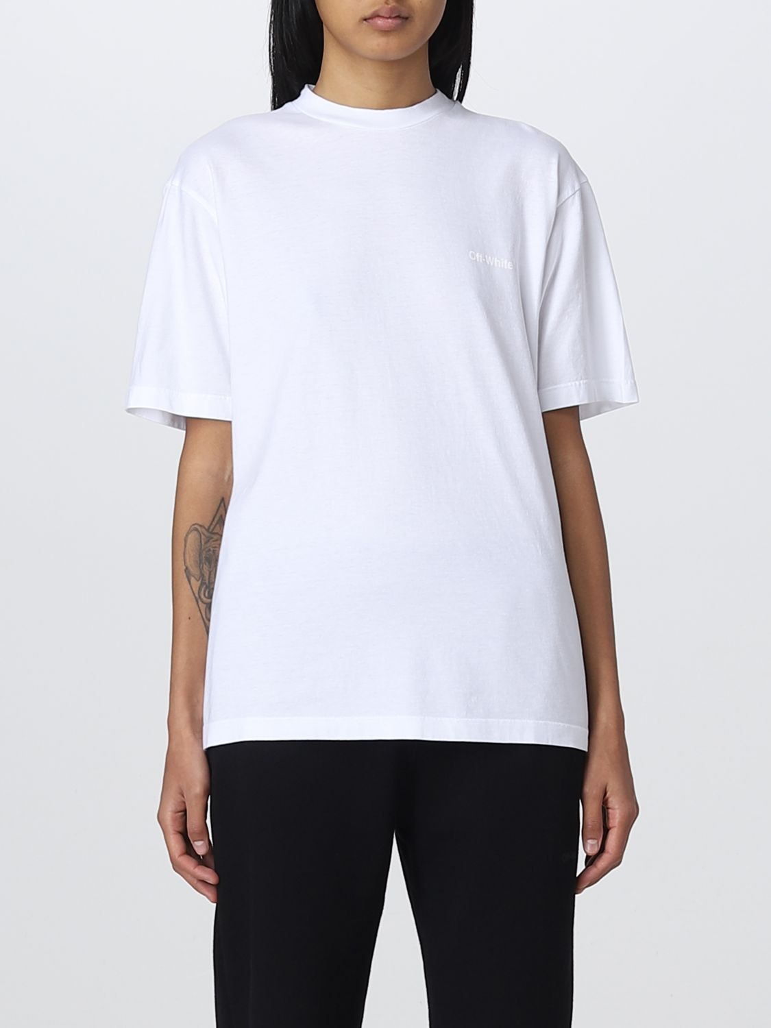 OFF-WHITE T恤 OFF-WHITE 女士 颜色 白色,377074001
