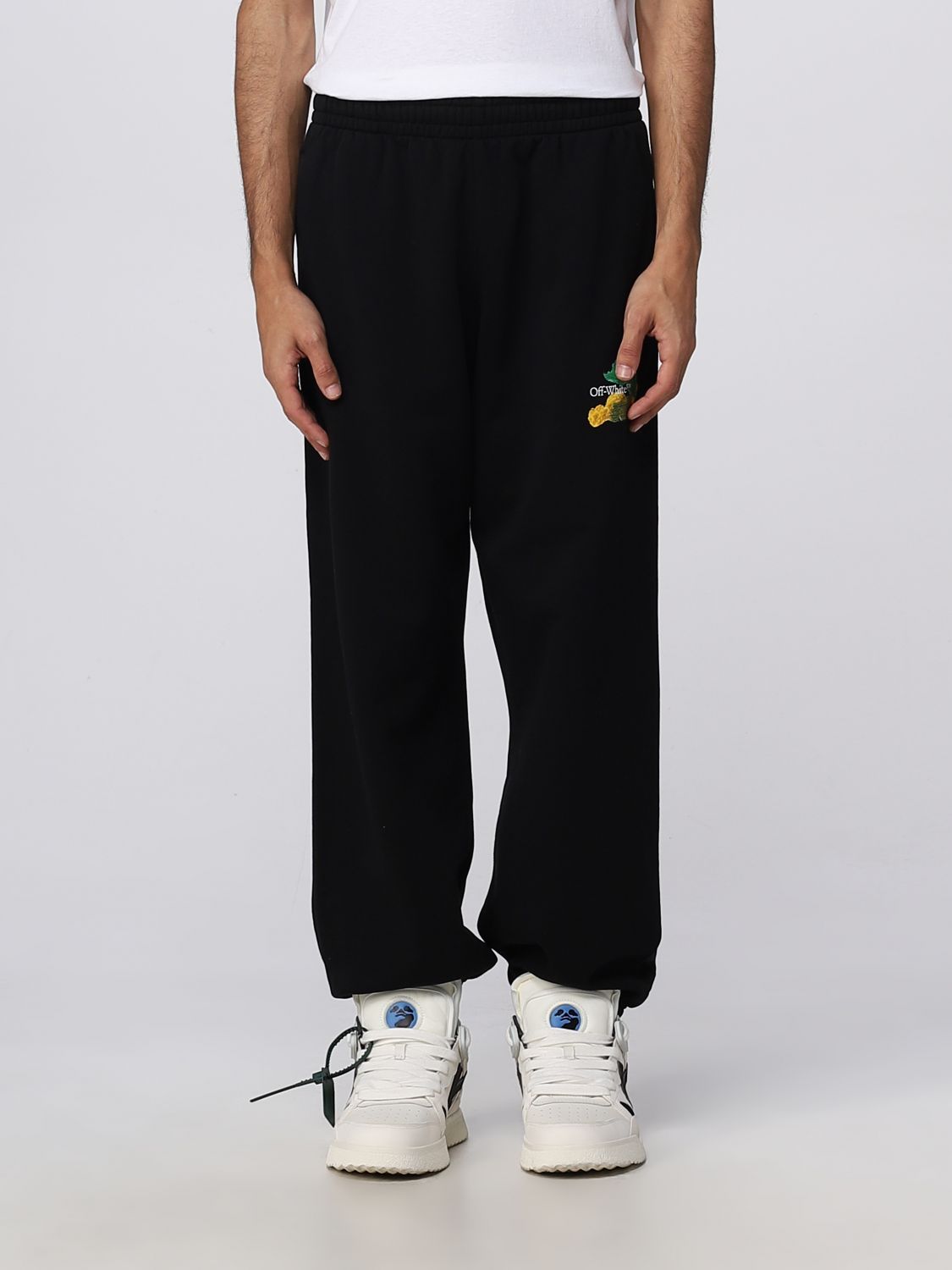 OFF-WHITE: pants for man - Black | Off-White pants OMCH029S23FLE002 ...
