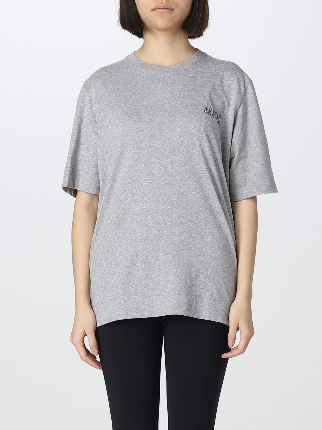 Ganni T-shirt  Woman In Grey