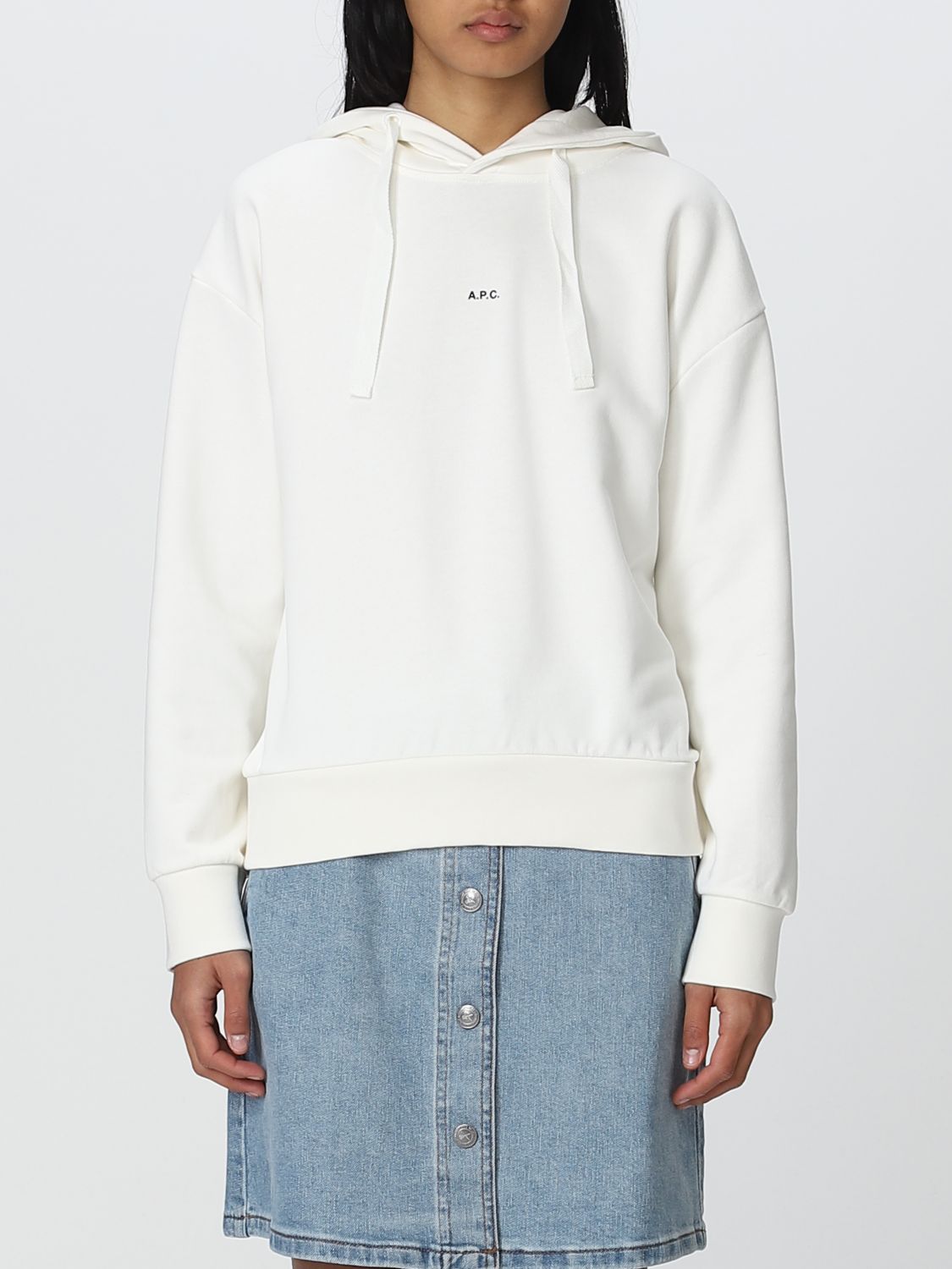 Shop Apc Sweatshirt A.p.c. Woman Color White