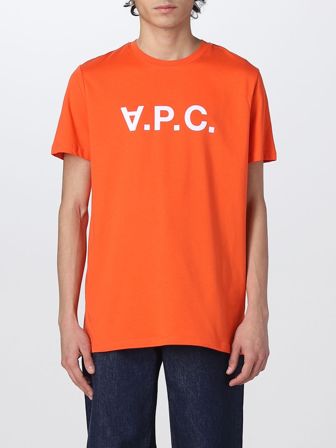 APC T恤 A.P.C. 男士 颜色 橙色,377409004