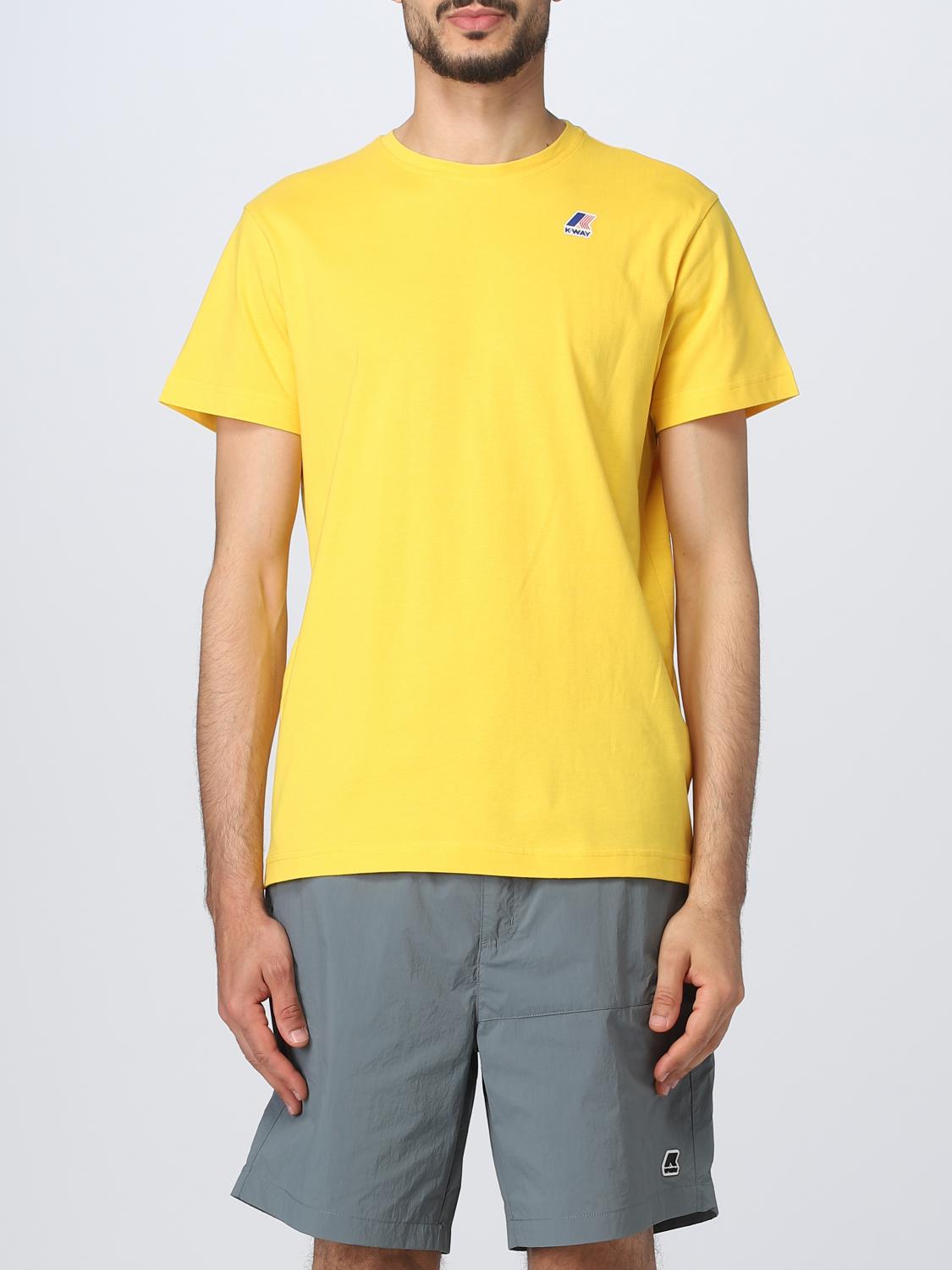 K-way T-shirt  Cotton T-shirt With Mini Logo In Yellow