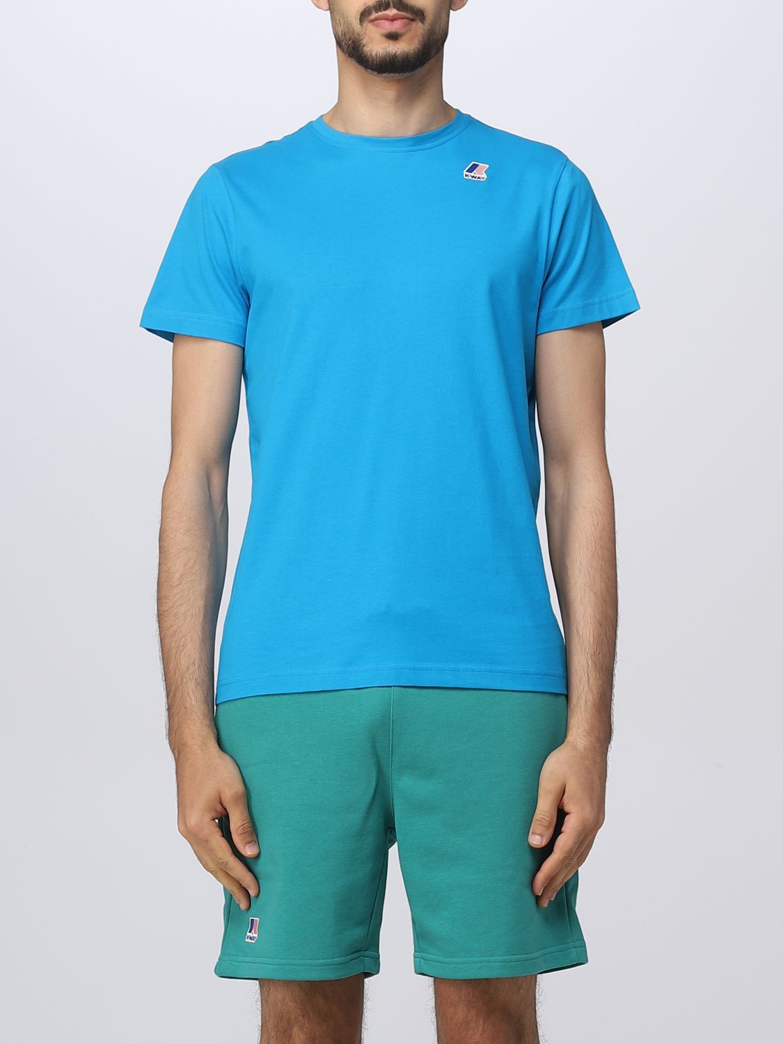 K-way T-shirt  Men Color Turquoise