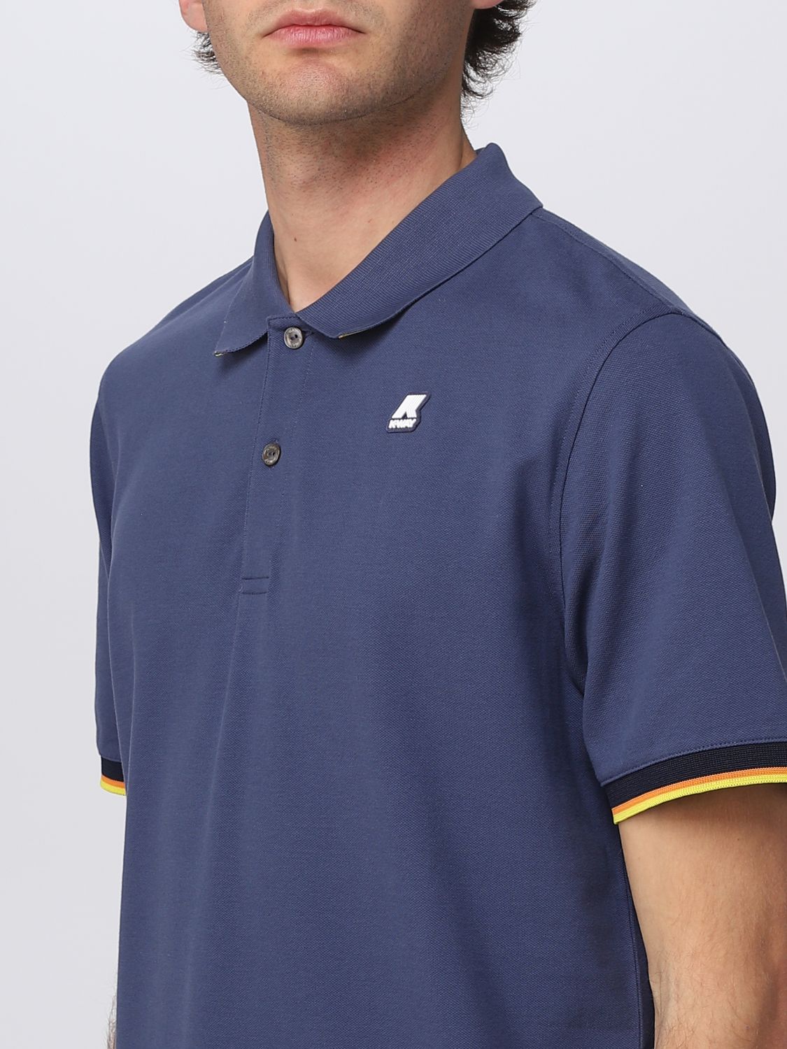 K-WAY: polo shirt for man - Gnawed Blue | K-Way polo shirt K7121IW ...