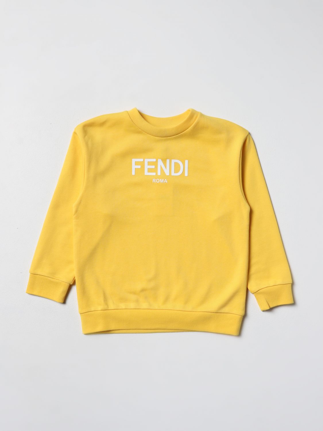 FENDI KIDS: sweater for girls - Yellow | Fendi Kids sweater JUH0515V0 ...