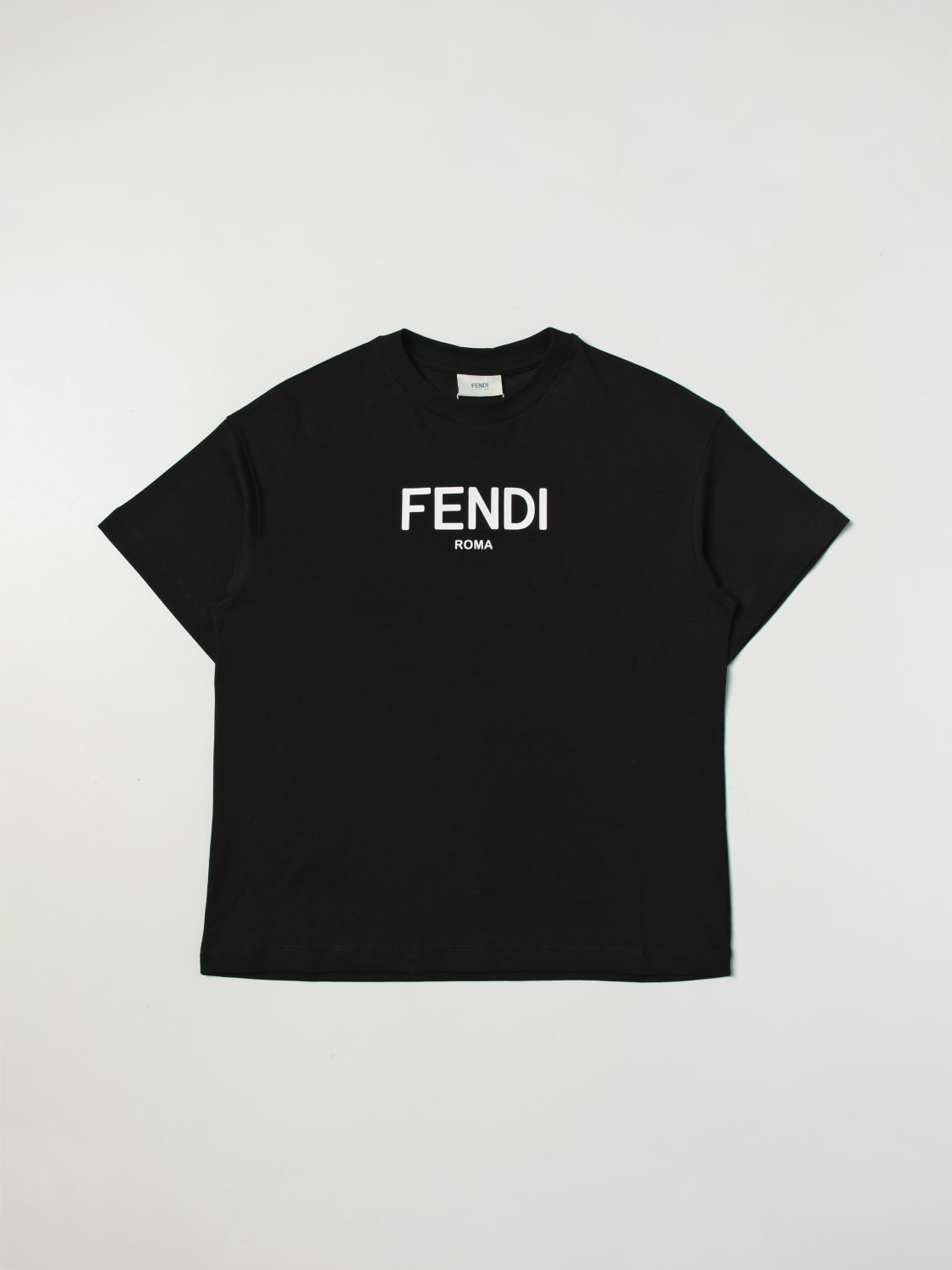 FENDI KIDS: t-shirt for boys - Black | Fendi Kids t-shirt JUI1377AJ ...