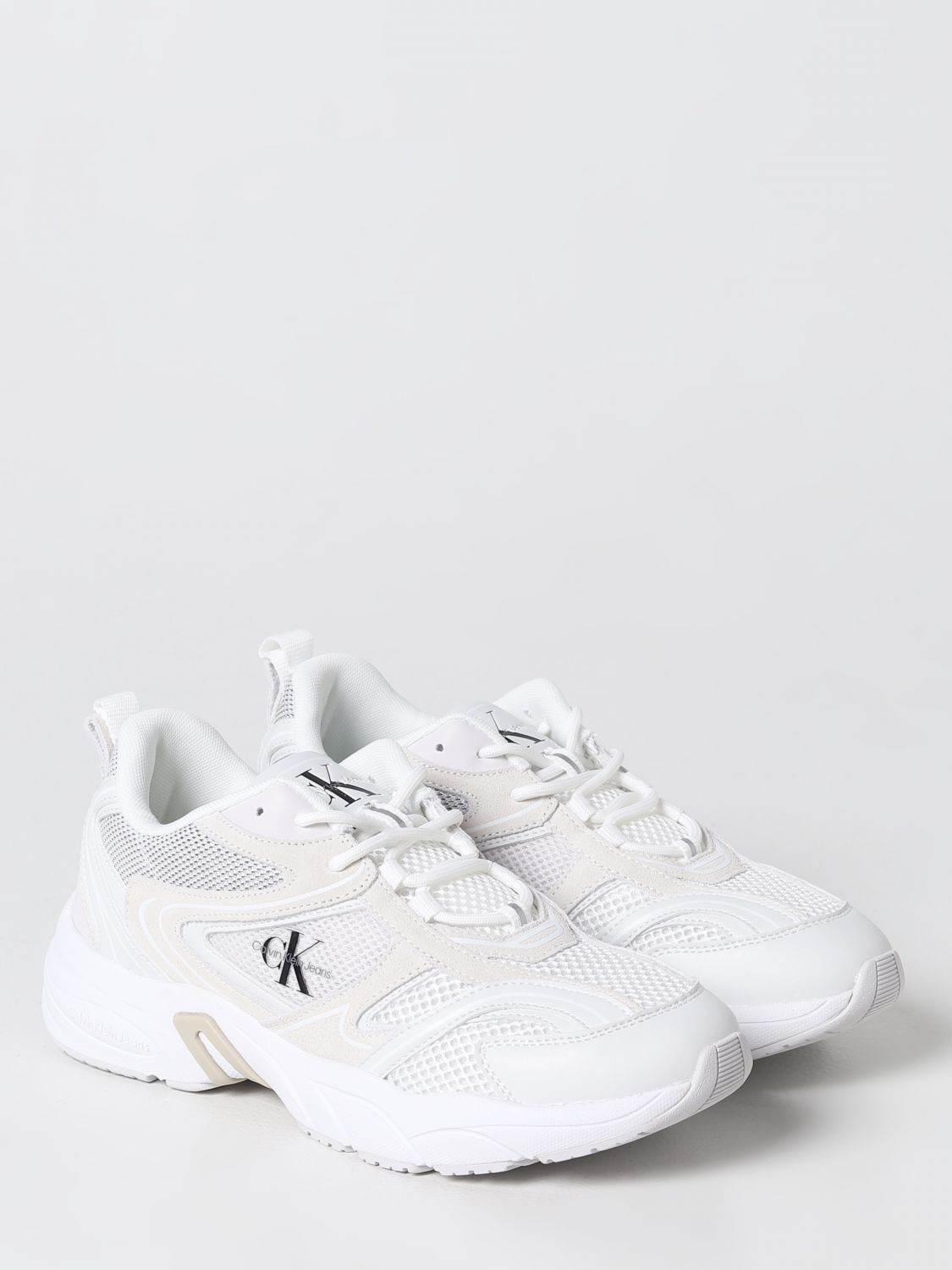 instant Pa voorbeeld CALVIN KLEIN JEANS: sneakers for woman - White | Calvin Klein Jeans sneakers  YW0YW00891 online on GIGLIO.COM