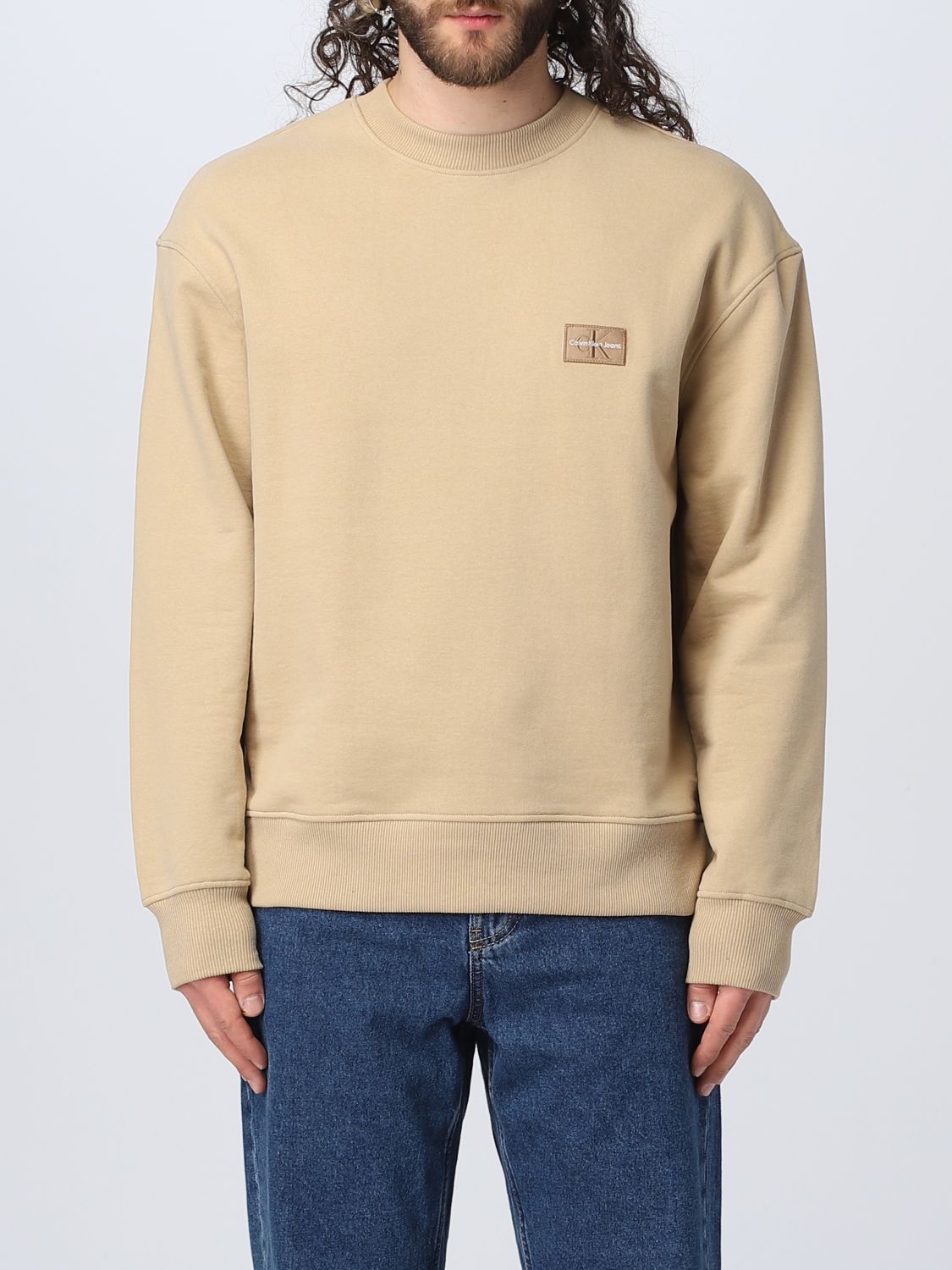 CALVIN KLEIN JEANS: sweatshirt for man - Beige | Calvin Klein Jeans  sweatshirt J30J322625 online on 
