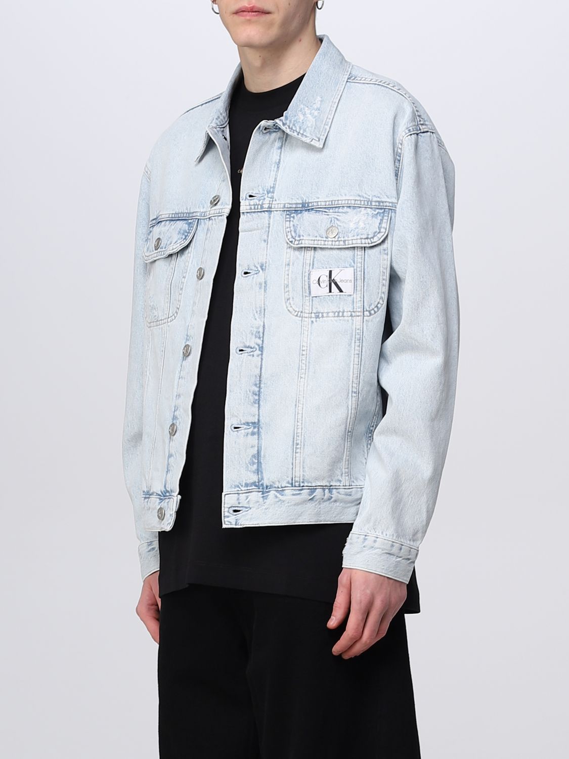CALVIN KLEIN JEANS: jacket for men - Stone Washed | Calvin Klein Jeans  jacket J30J322381 online on 