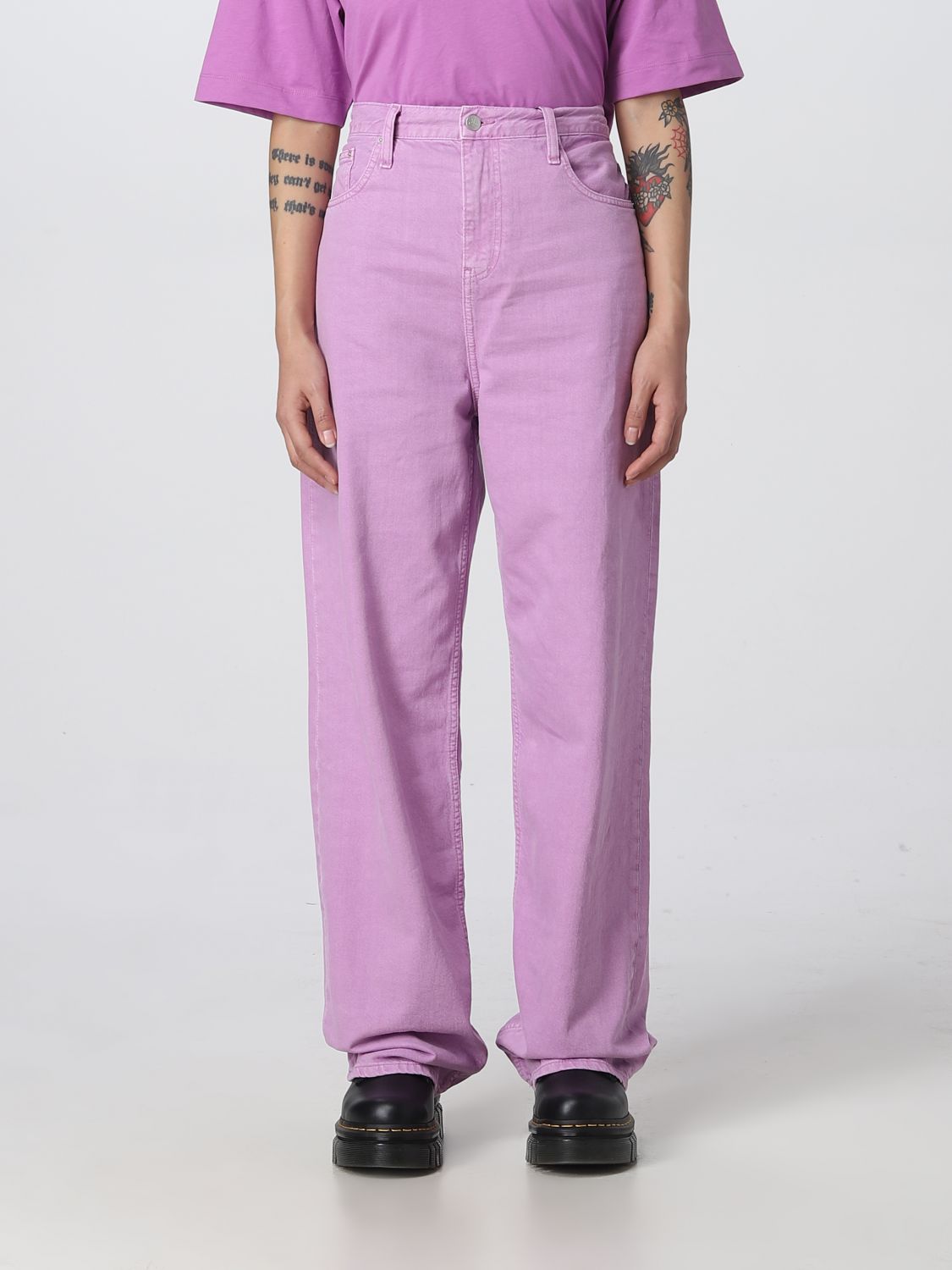 verachten Zenuw musical CALVIN KLEIN JEANS: pants for woman - Orchid | Calvin Klein Jeans pants  J20J220182 online on GIGLIO.COM