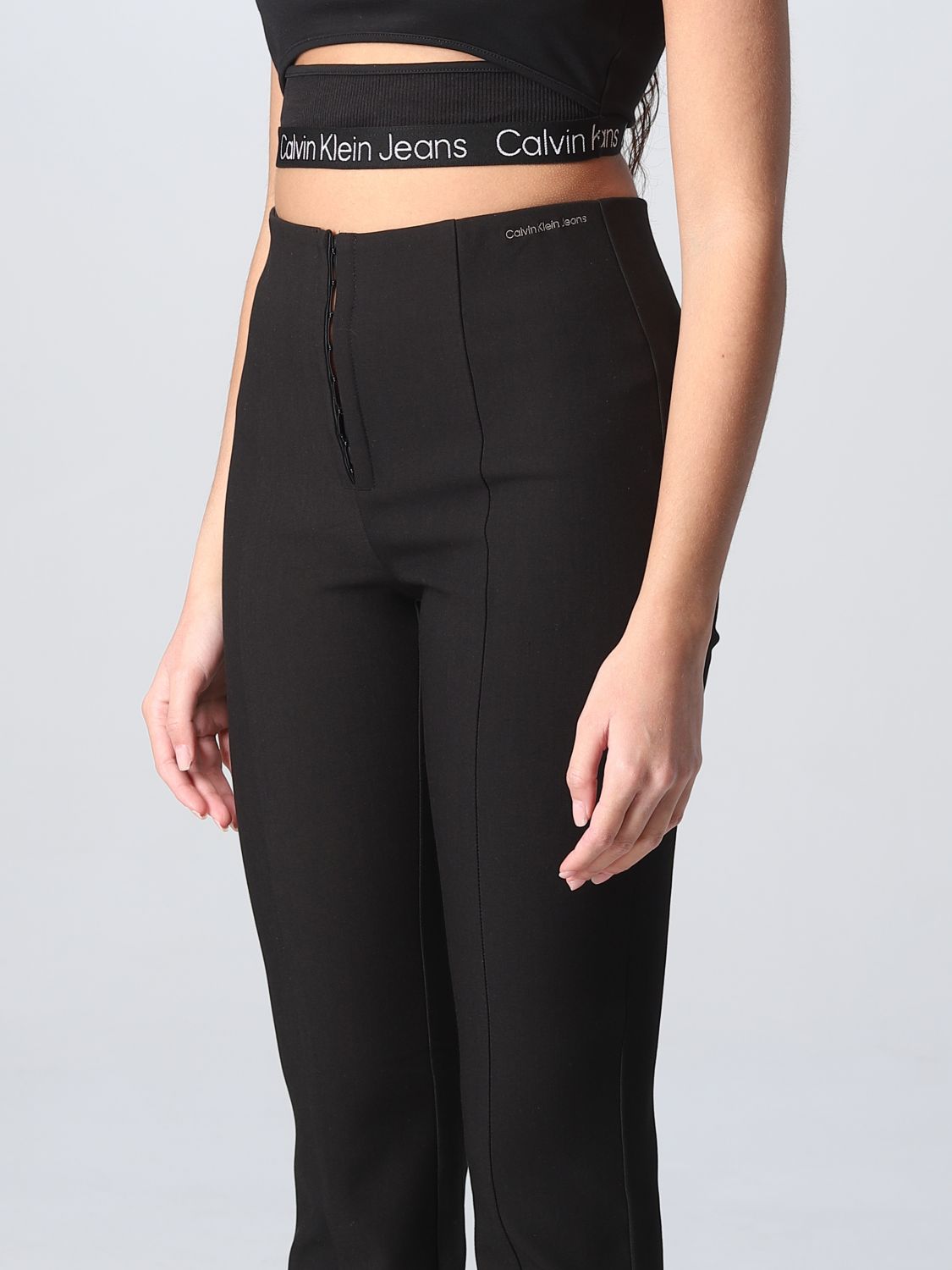 CALVIN KLEIN JEANS: pants for woman - Black | Calvin Klein Jeans pants  J20J220529 online on 