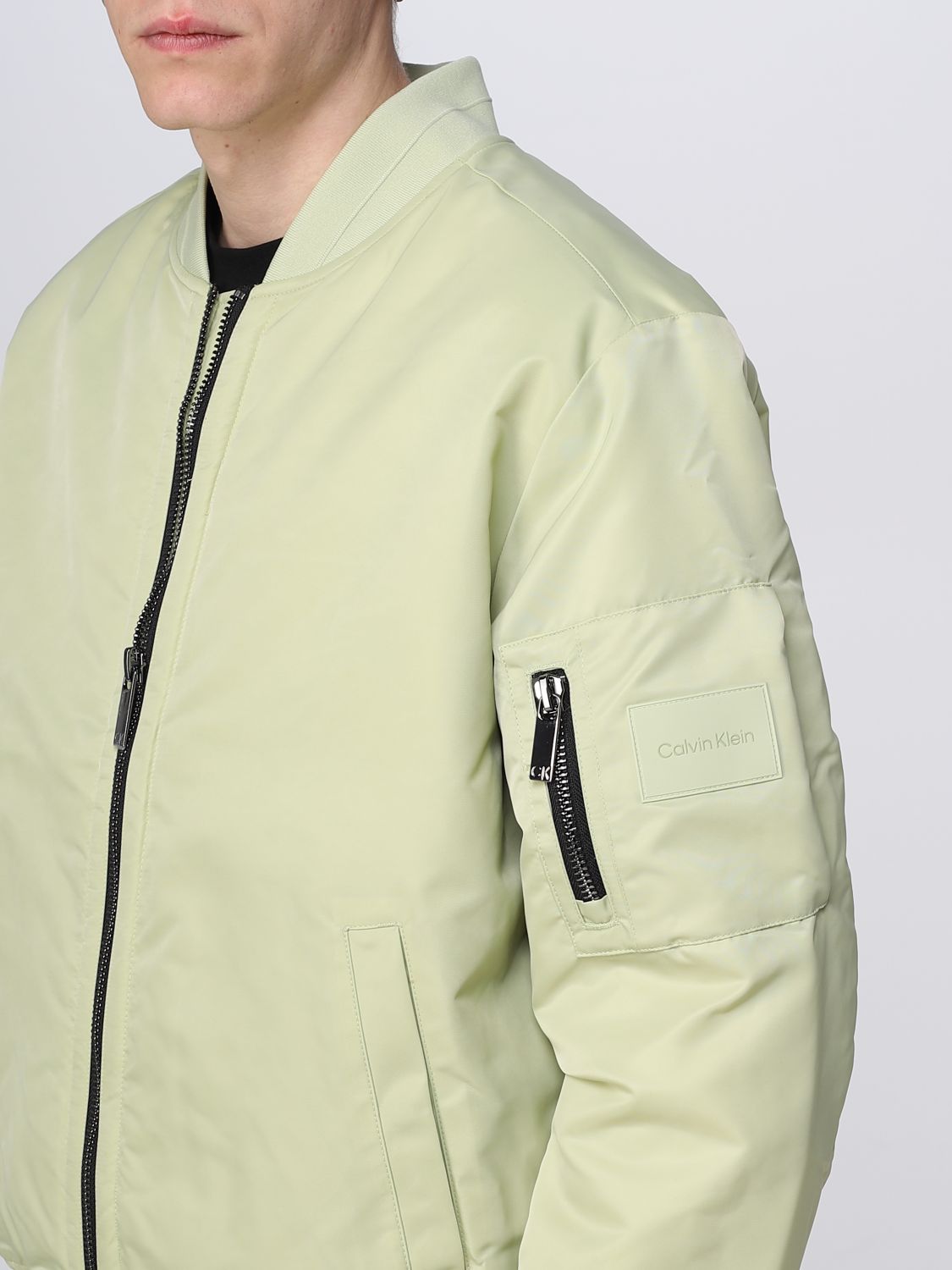 Calvin jacket K10K109907 Green KLEIN: jacket CALVIN man online - for | at Klein