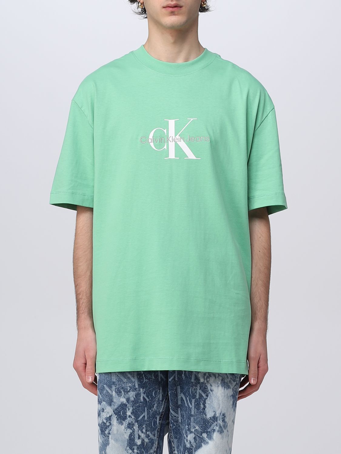 CALVIN KLEIN JEANS: t-shirt for man - Water | Calvin Klein Jeans t-shirt  J30J323307 online at