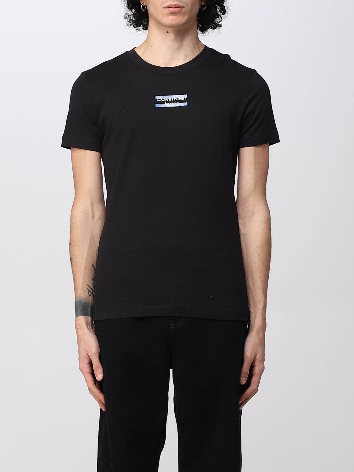 bagageruimte kleding Naleving van CALVIN KLEIN JEANS: t-shirt for man - Black | Calvin Klein Jeans t-shirt  J30J322872 online on GIGLIO.COM