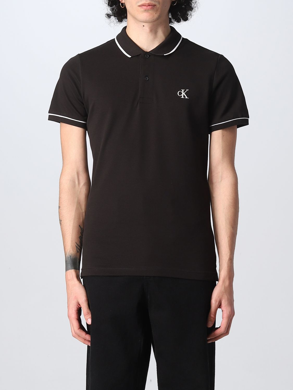 CALVIN KLEIN JEANS: polo shirt for man - Black | Calvin Klein Jeans ...