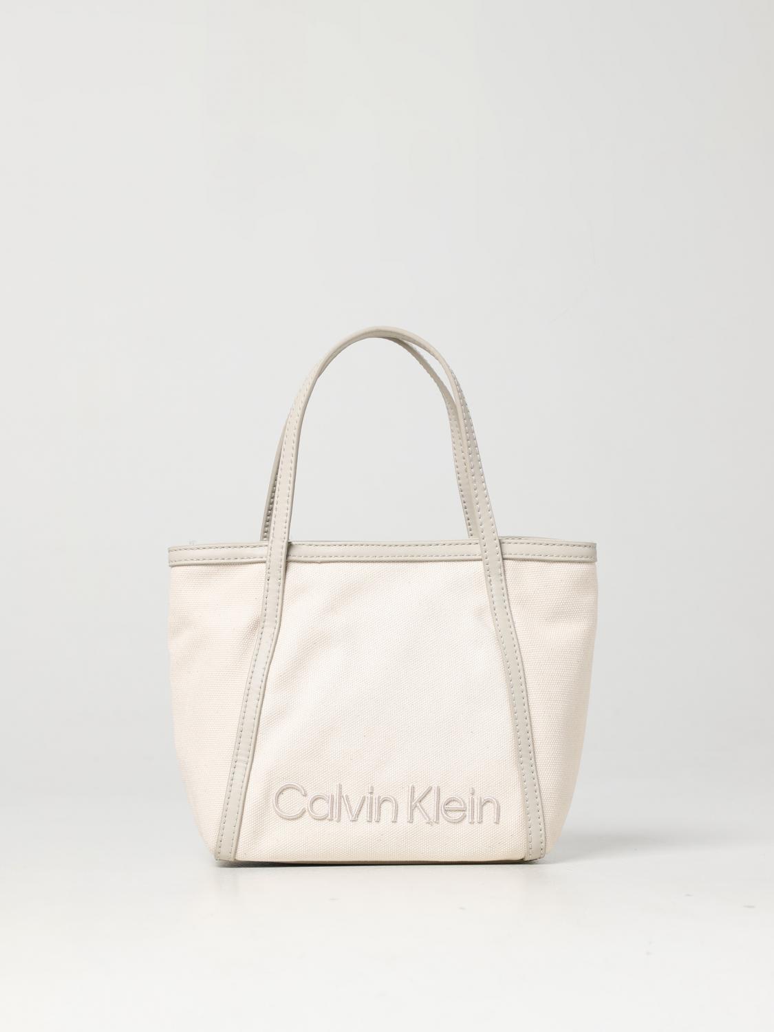 CALVIN KLEIN Damen Tote Bag aus Canvas in Grau