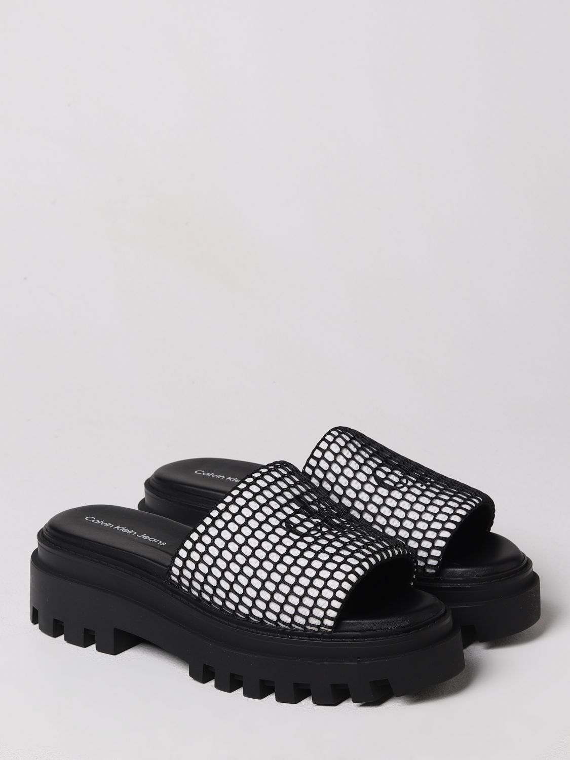 CALVIN KLEIN JEANS: Zapatos de para mujer, Negro | Zapatos De CuÑA Calvin Jeans YW0YW00950 en línea en GIGLIO.COM