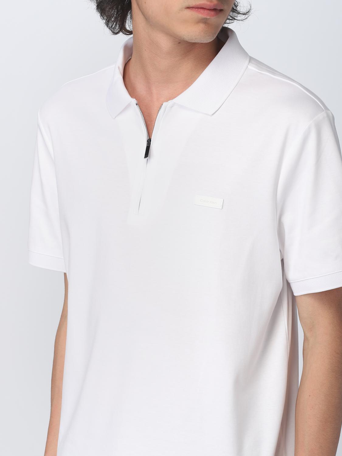 CALVIN KLEIN polo shirt for men White Calvin Klein polo shirt
