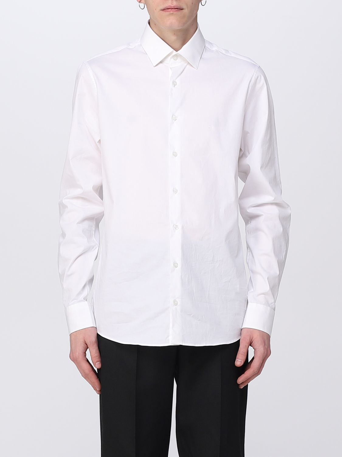 CALVIN KLEIN: shirt for man - White | Calvin Klein shirt K10K108229 ...