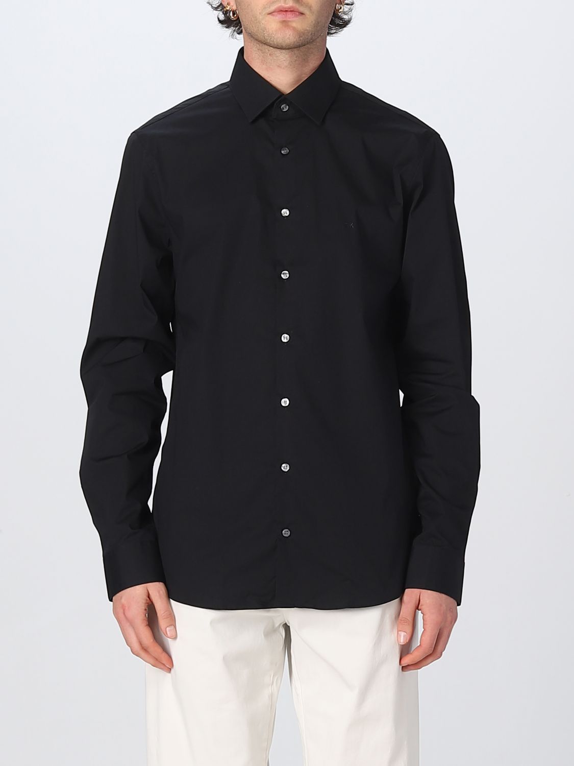 CALVIN KLEIN: shirt for man - Black | Calvin Klein shirt K10K108229 ...