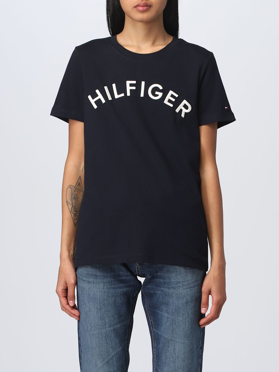 Mundtlig Exert Megalopolis TOMMY HILFIGER: t-shirt for woman - Blue | Tommy Hilfiger t-shirt  WW0WW37864 online at GIGLIO.COM