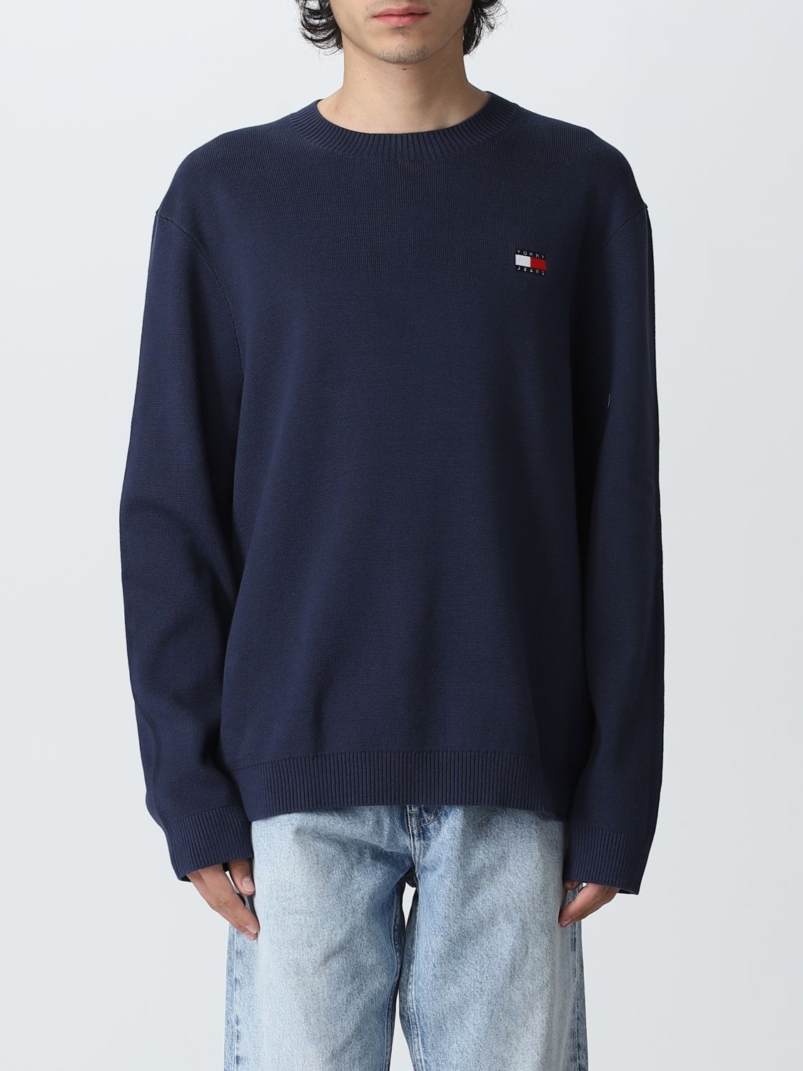 TOMMY JEANS: sweater for man - Blue | Tommy Jeans sweater DM0DM16214 ...
