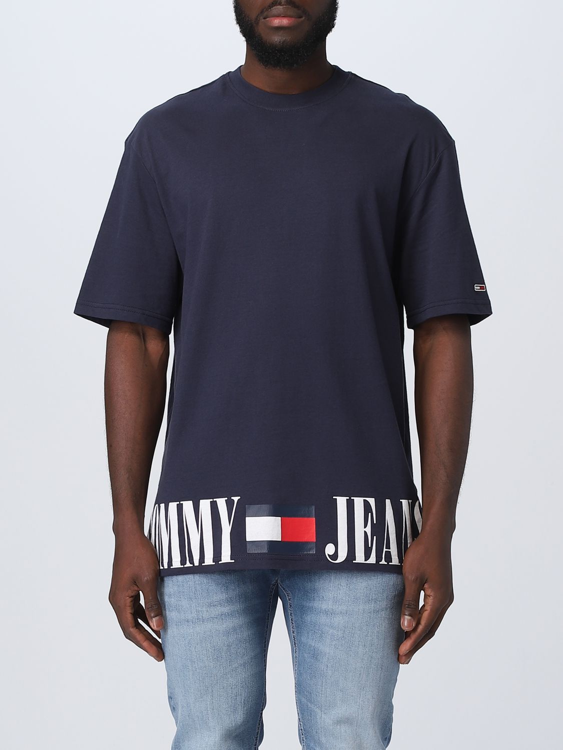 Shop Tommy Jeans T-shirt  Men Color Blue