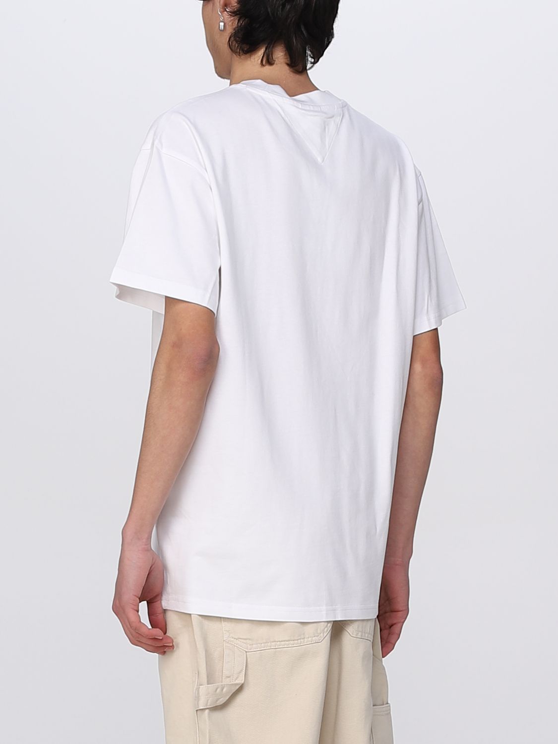 TOMMY JEANS: t-shirt for man - White | Tommy Jeans t-shirt DM0DM16231 ...