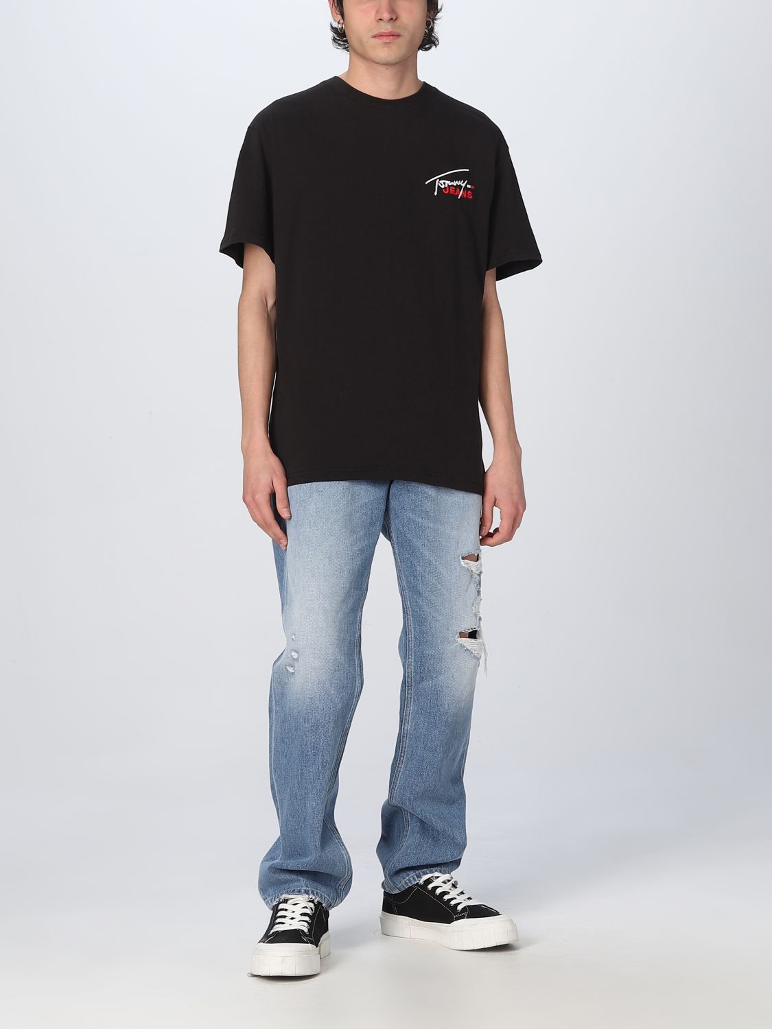 beheerder Bovenstaande typist TOMMY JEANS: t-shirt for man - Black | Tommy Jeans t-shirt DM0DM16236  online on GIGLIO.COM