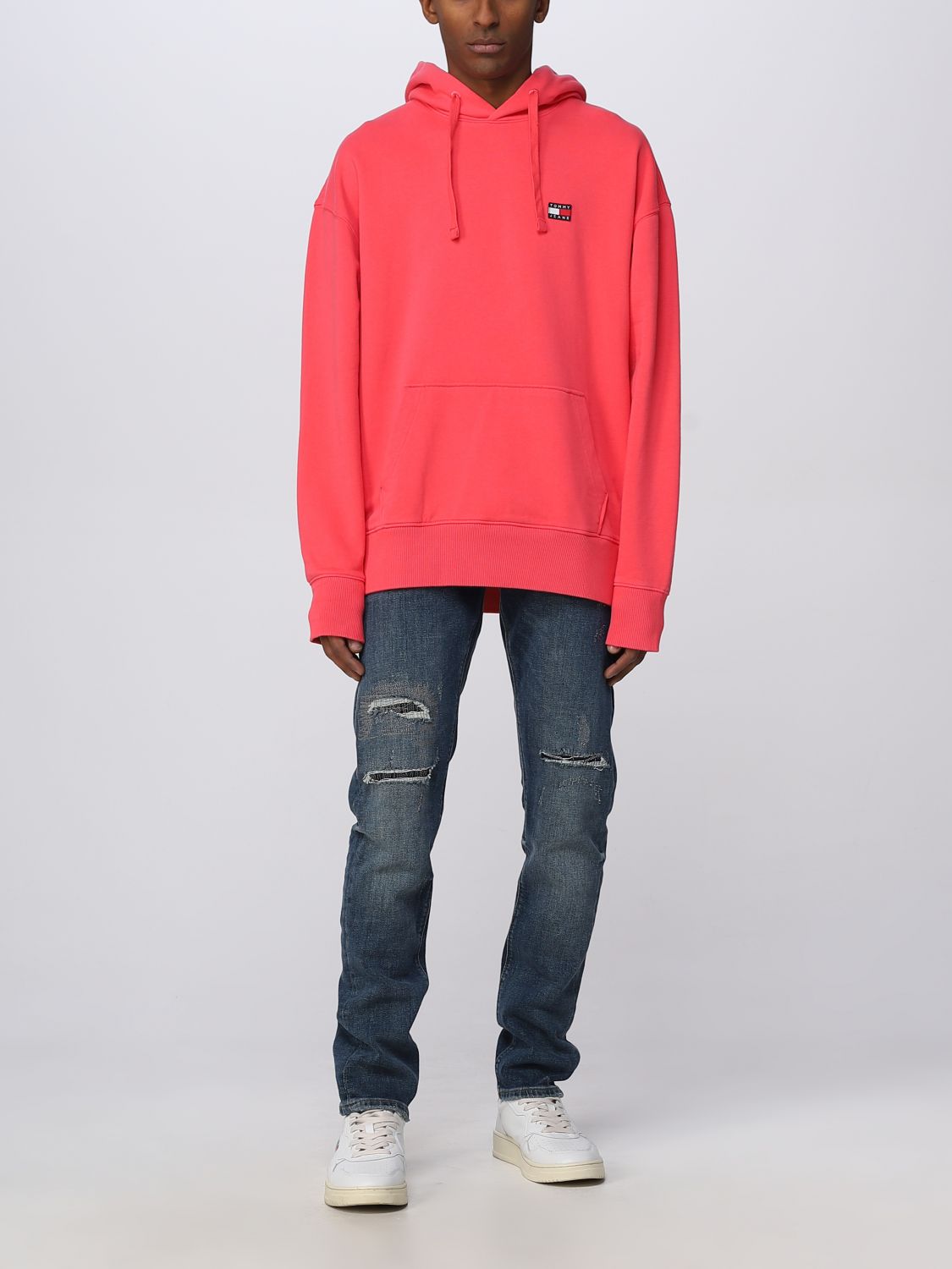 Sudadera Tommy Jeans Solid Hoodie rosa hombre