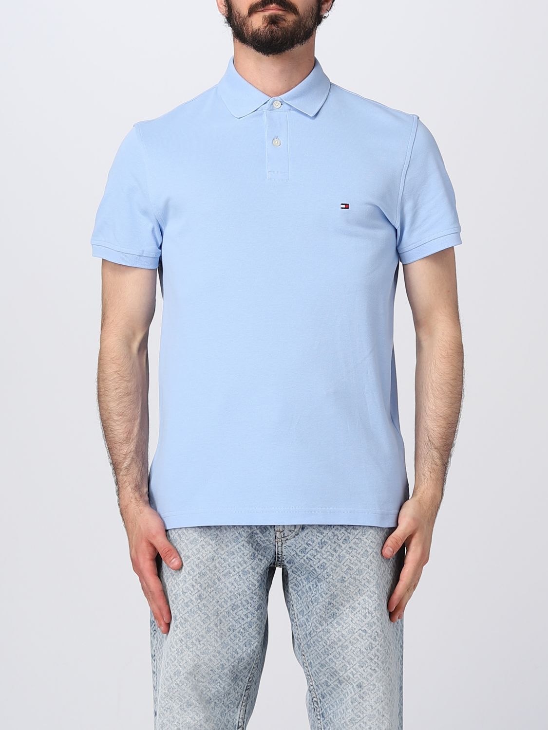 TOMMY HILFIGER: polo shirt for man - Gnawed Blue | Tommy Hilfiger polo shirt online at GIGLIO.COM