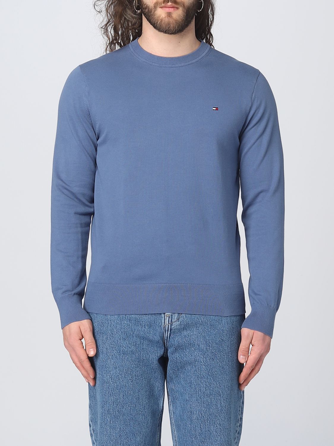 TOMMY HILFIGER: sweater for man - Blue | Tommy Hilfiger sweater ...