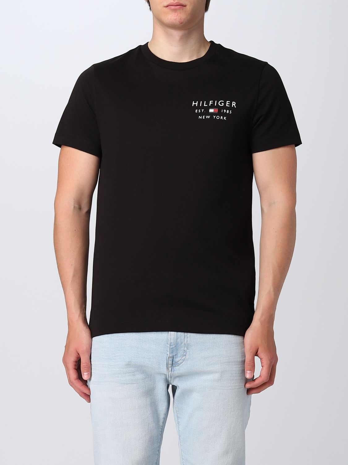 TOMMY HILFIGER: t-shirt for man - Black | Tommy Hilfiger t-shirt ...