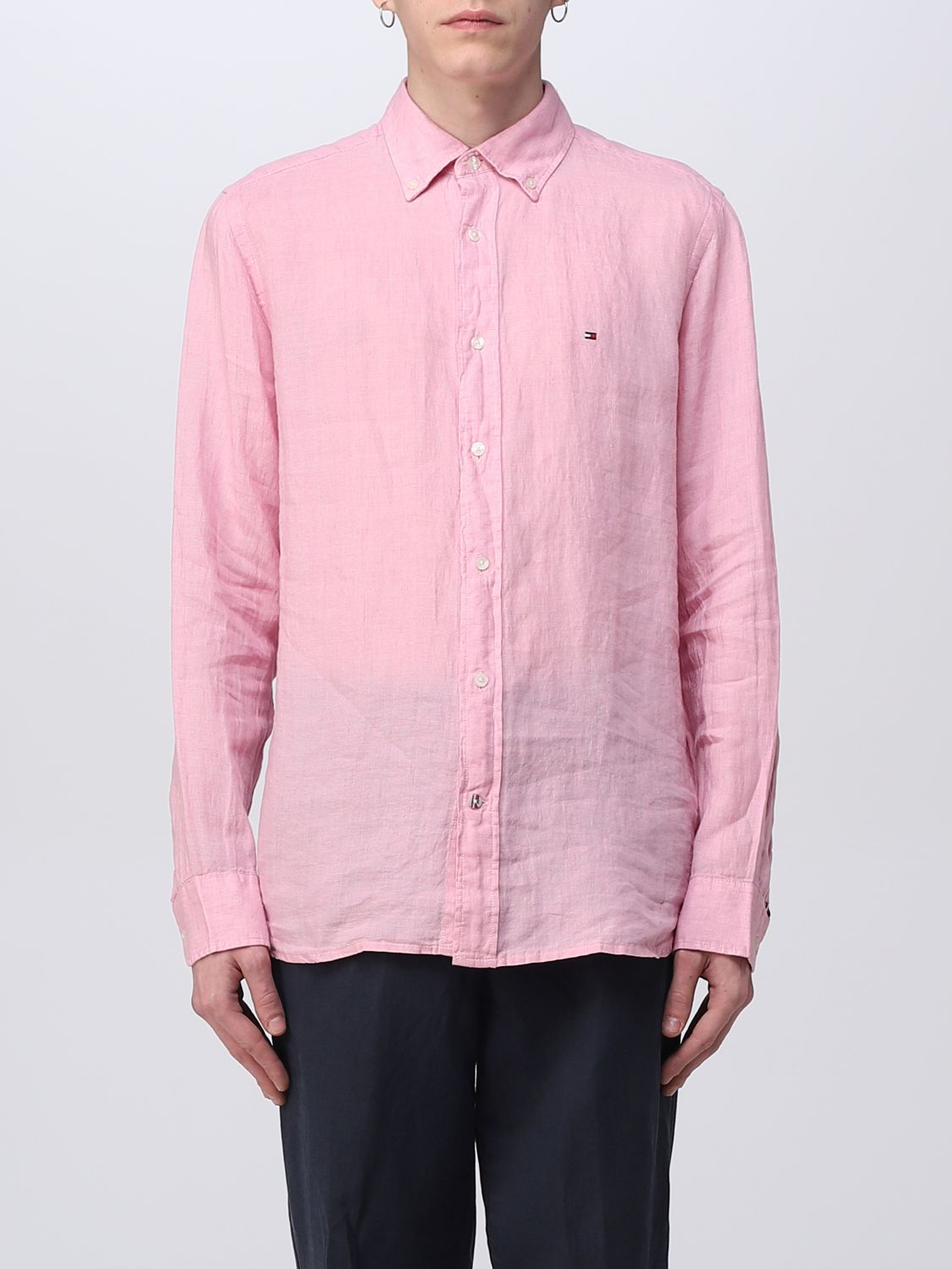 TOMMY HILFIGER: shirt for man - Pink | Tommy Hilfiger shirt MW0MW30897 ...
