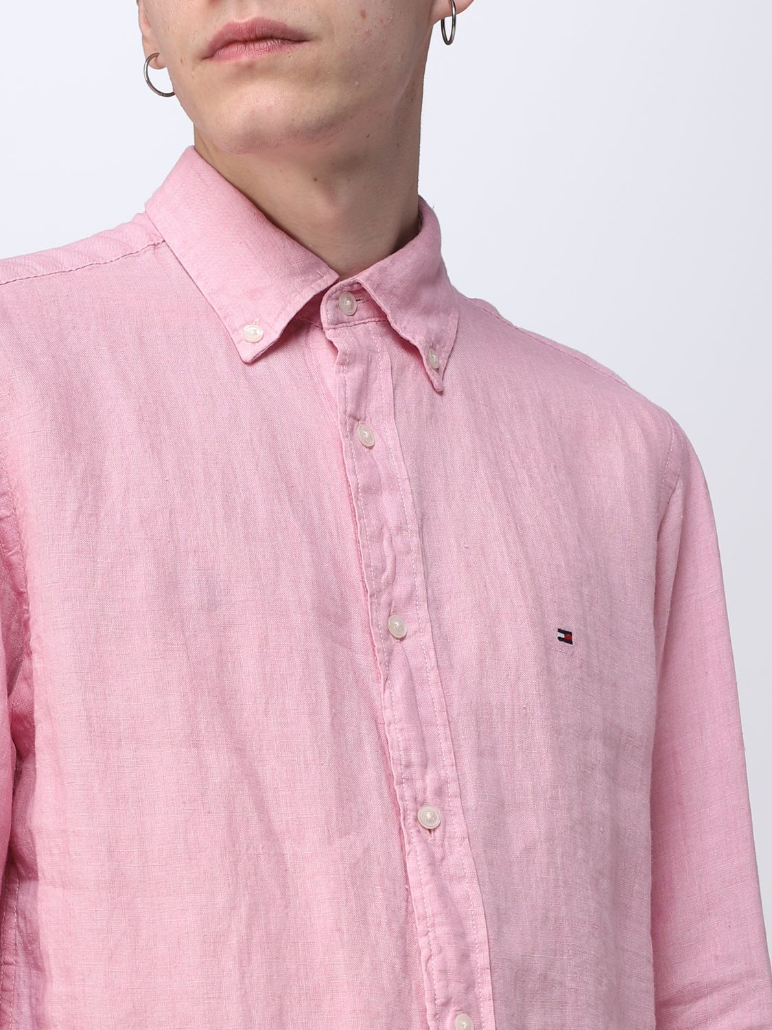 TOMMY shirt for man - Pink | Tommy Hilfiger shirt MW0MW30897 online at
