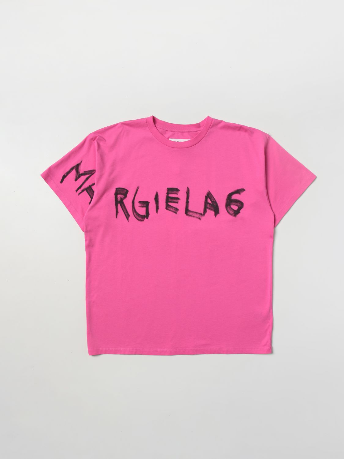 MM6 MAISON MARGIELA: t-shirt for girls - Fuchsia | Mm6 Maison