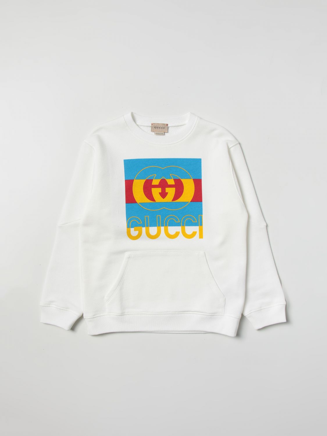 GUCCI: crewneck sweatshirt with GG logo - Gucci sweater 732466XJEZT on GIGLIO.COM