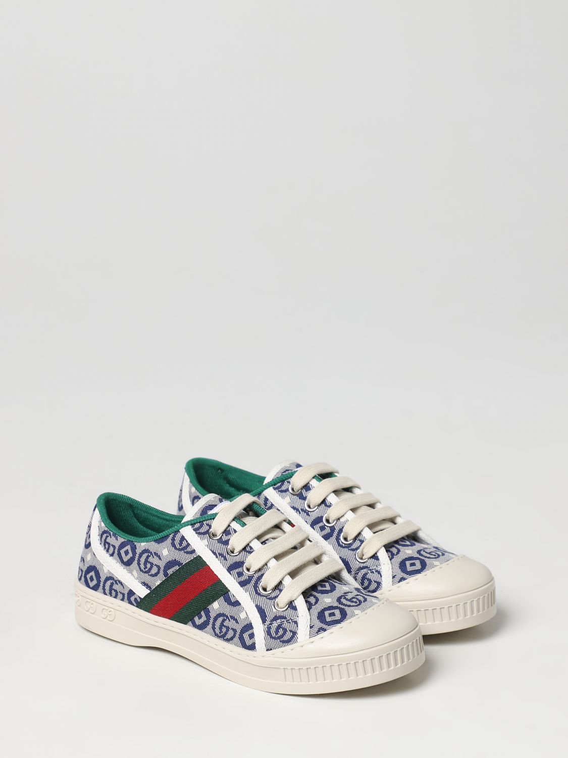 Knop Inspectie huichelarij GUCCI: sneakers in fabric with jacquard GG monogram - Blue | Gucci shoes  682230U4G50 online on GIGLIO.COM